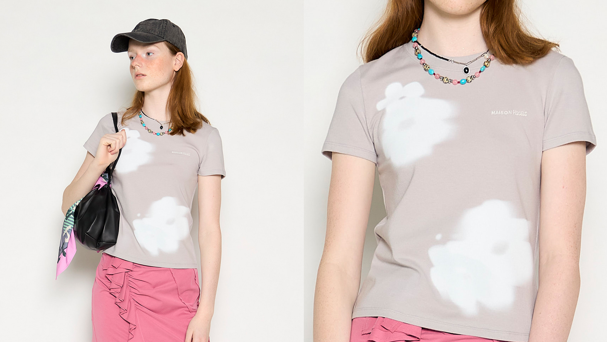 PISCESS★ Flower Splash Tube Top Skirt Set★6色 ☆PISCESS☆Flower Splash Tube Top Skirt Set☆Pink/Beige☆